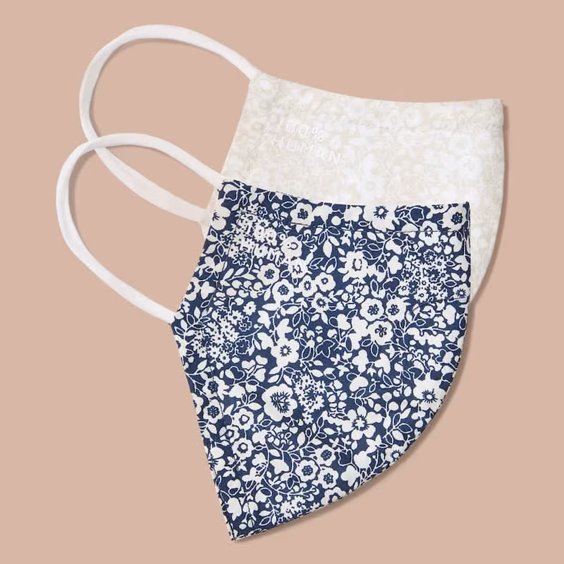 Everlane 100% Human Floral-Print Face Mask 2-Pack