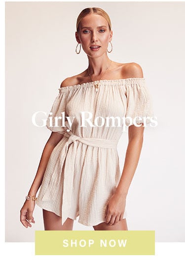 Girly Rompers. Shop now.