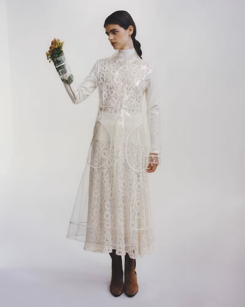 Chloé Roll-Neck Floral Cotton-Blend Lace Sweater