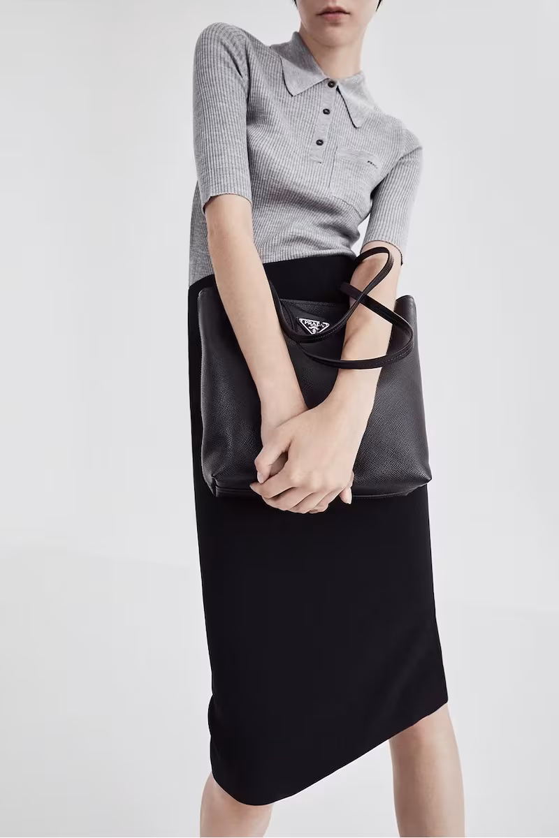 Alexander McQueen Leaf Crepe Pencil Skirt