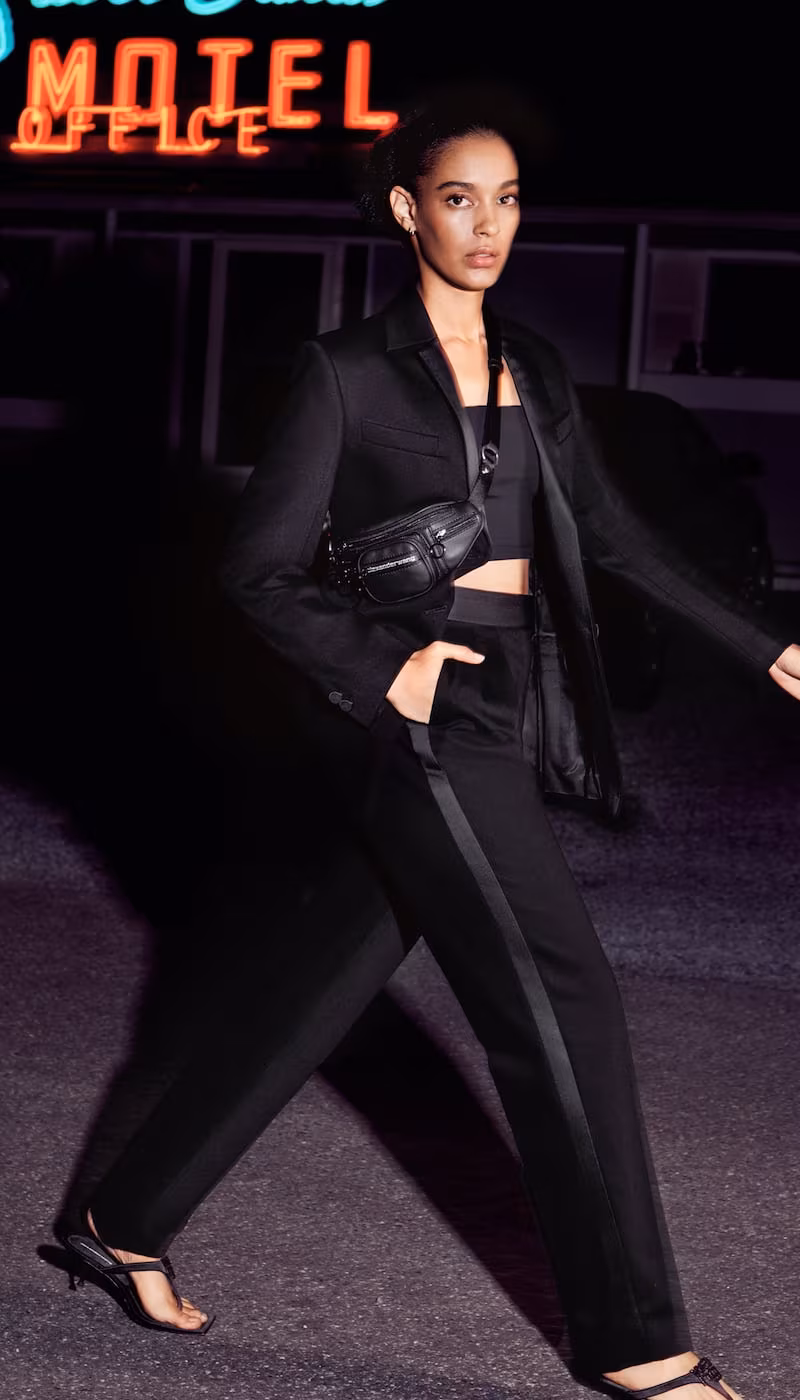 Alexander Wang Boxy Single Breasted Tuxedo Blazer