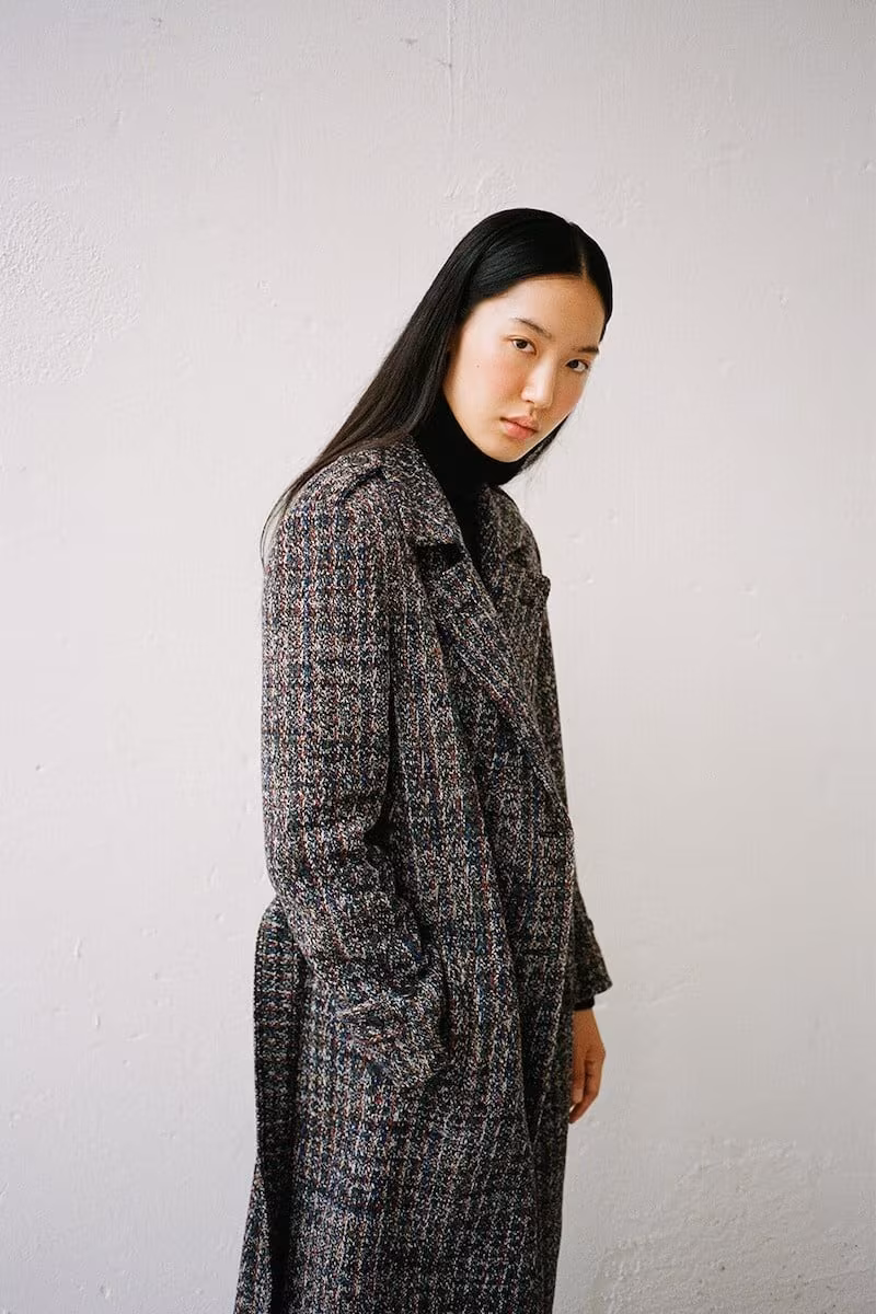 Missoni Wool Blend Knit Double Breast Coat