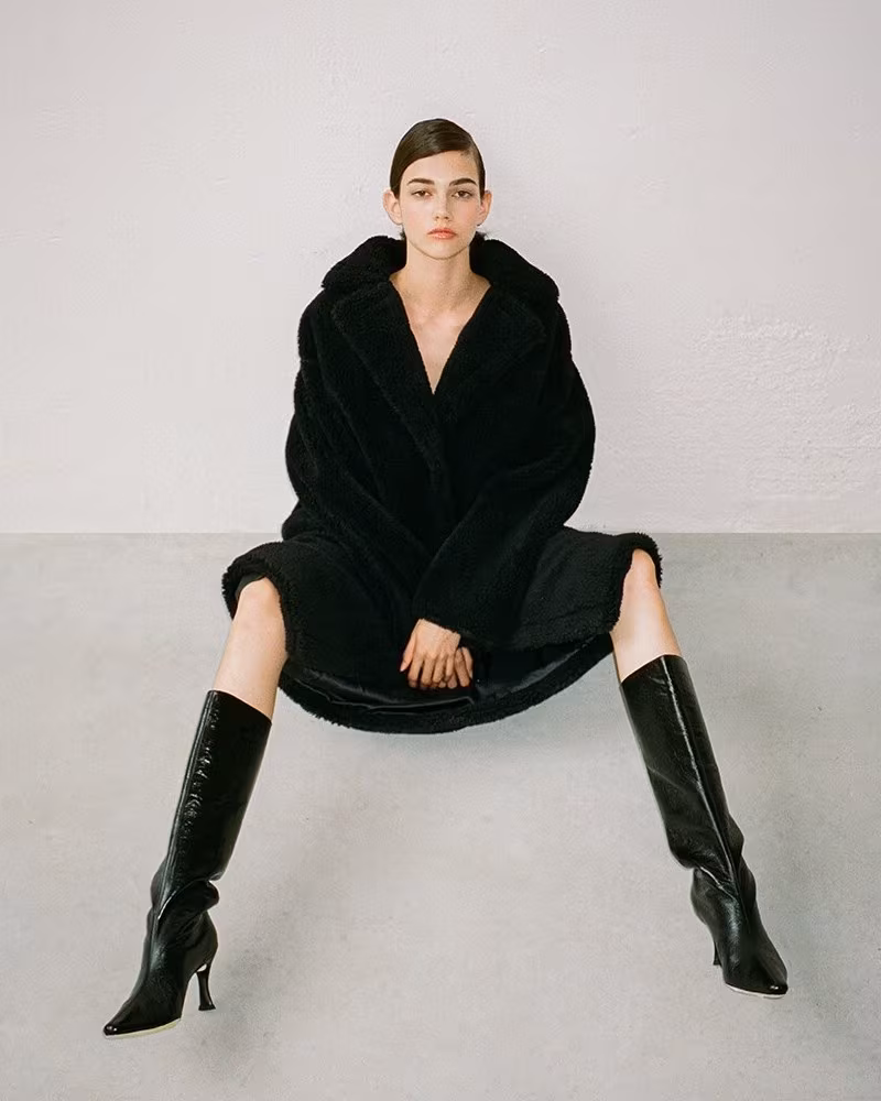 Stand Maria Faux Teddy Long Coat