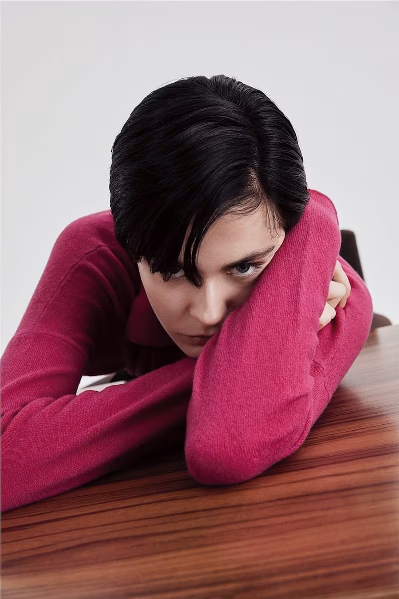 The Andamane Eva Wool Blend Knit Polo Sweater