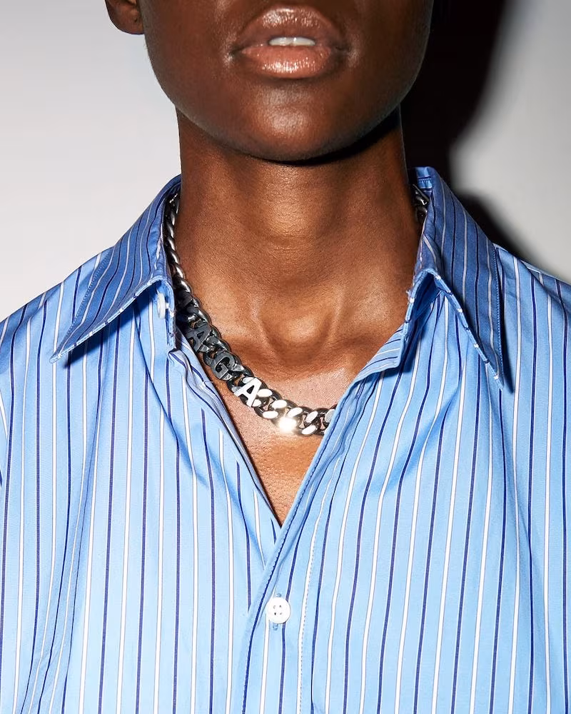 Balenciaga Logo-Chain Choker Necklace