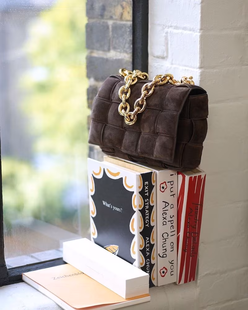 Bottega Veneta Cassette Chain-Embellished Padded Intrecciato Suede Shoulder Bag