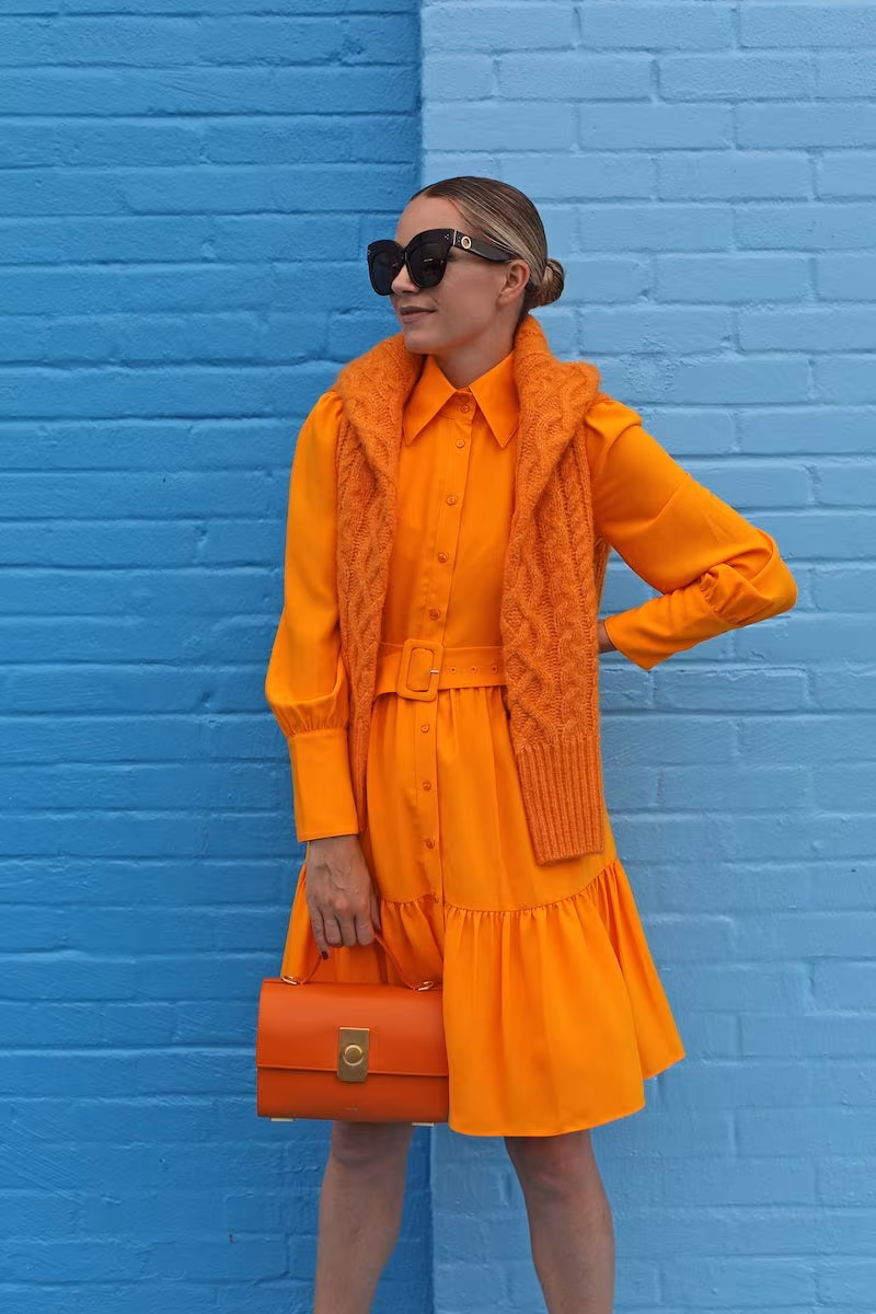 Halogen x Atlantic-Pacific Belted Long Sleeve Shirtdress