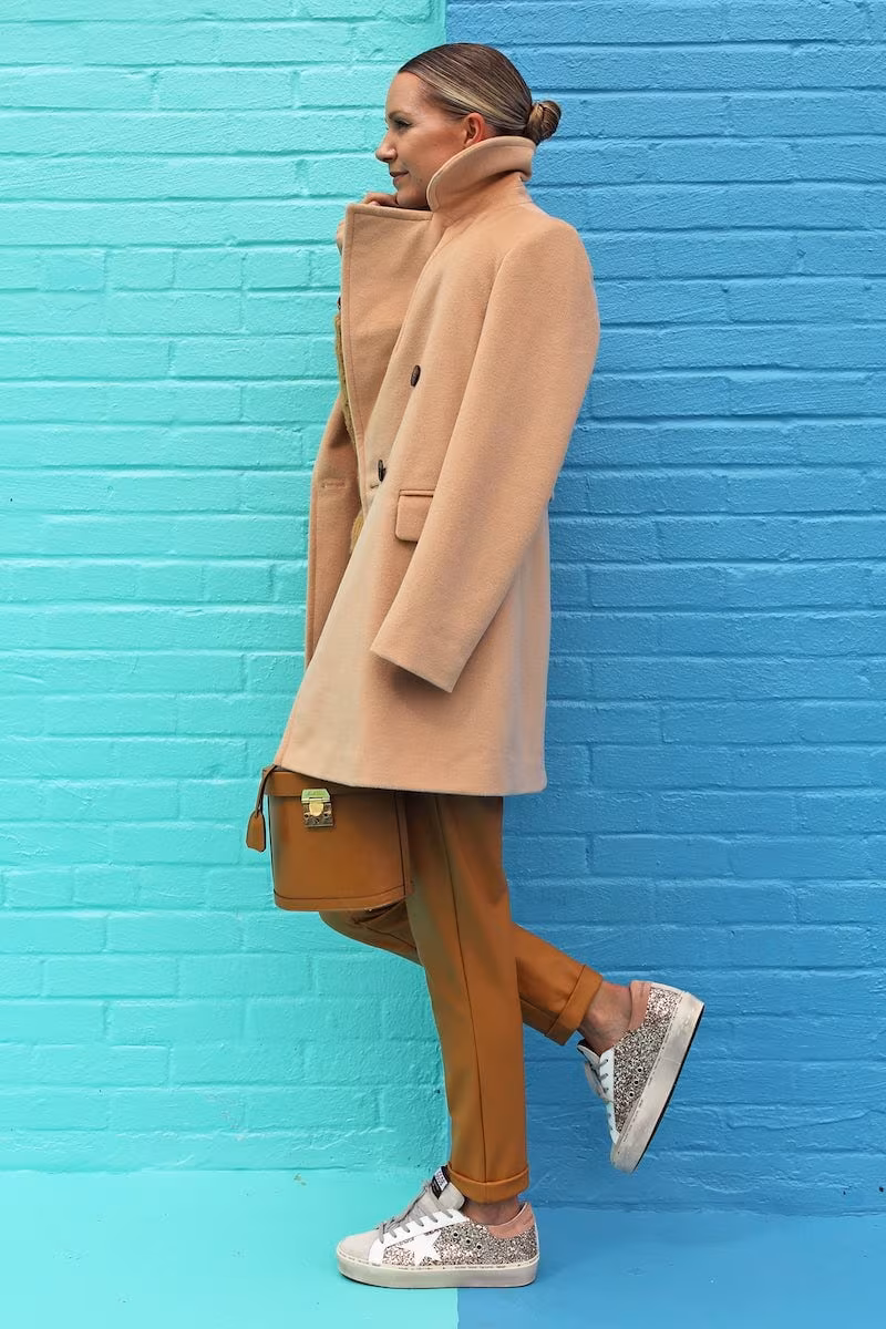 Halogen x Atlantic-Pacific Double Breasted Wool Blend Coat