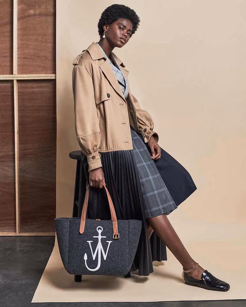 Jonathan Simkhai Dakota Vegan Leather Pleated Trench