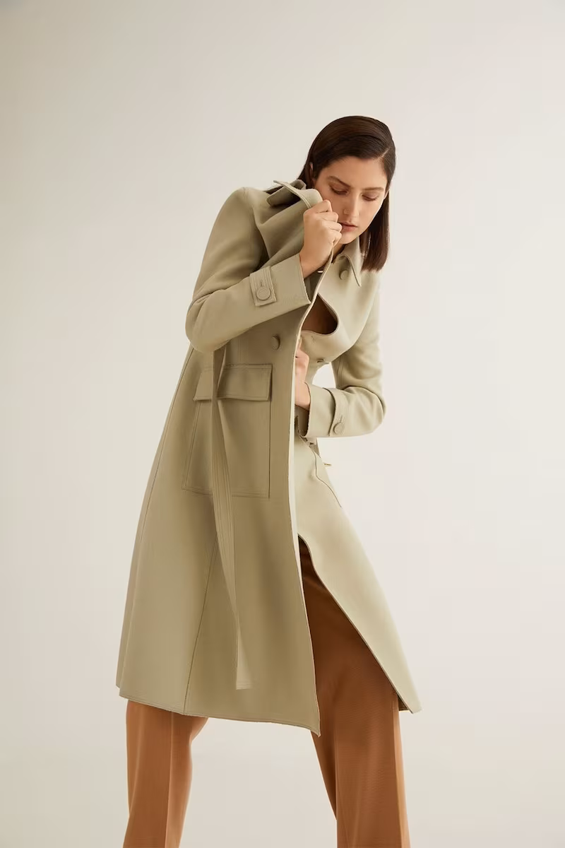 Loro Piana Double Breasted Melton Cashmere Coat