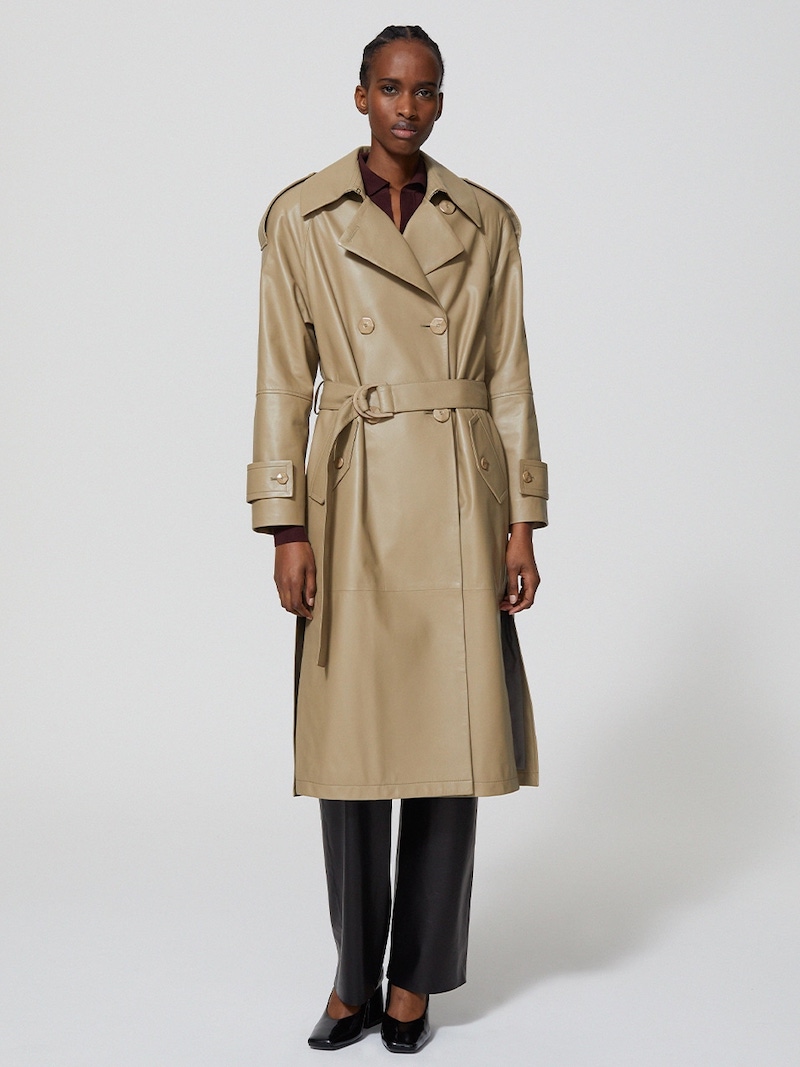 Drome Leather Trench Coat W/ Belt