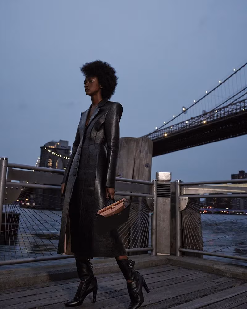 Fendi Bonded Leather Coat