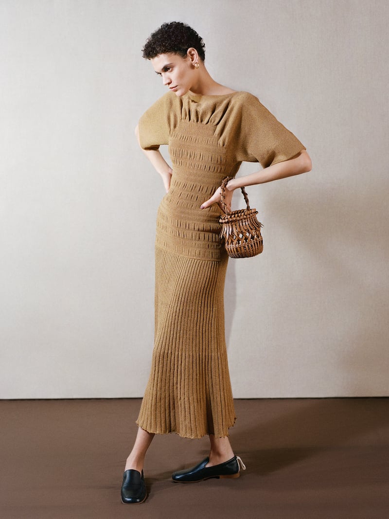 Proenza Schouler Shirred Stretch-Knit Midi Dress