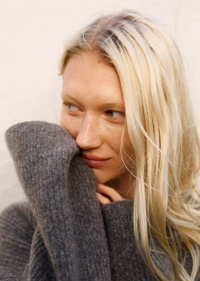 & Other Stories Relaxed Asymmetrical Knit Cardigan