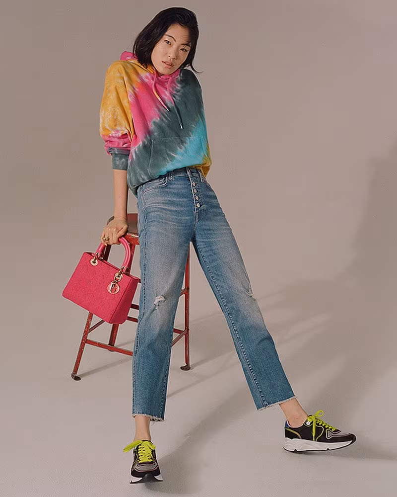 7 For All Mankind Cropped Straight Leg Jeans