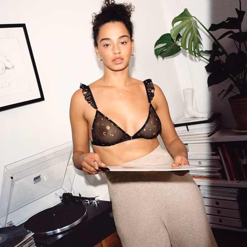 & Other Stories Star Moon Ruffled Soft Bra