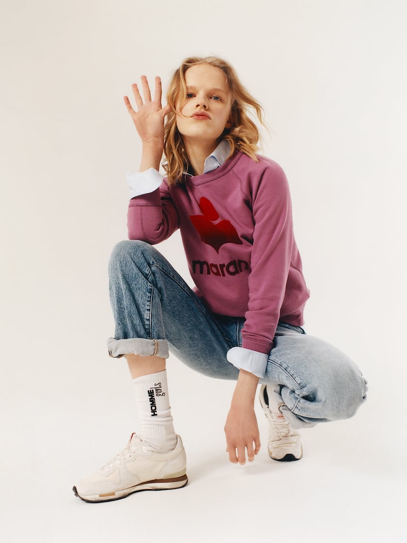 Isabel Marant Étoile Milly Flocked Cotton-Blend Jersey Sweatshirt