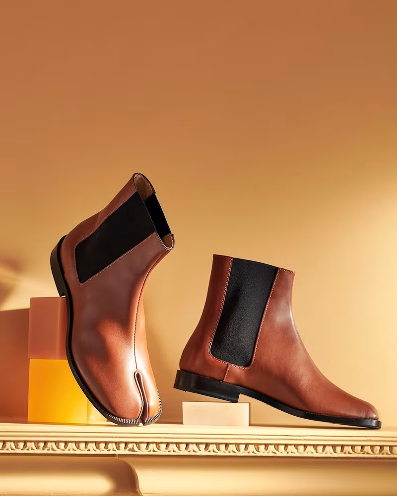 Maison Margiela Tabi Split-Toe Leather Chelsea Boots