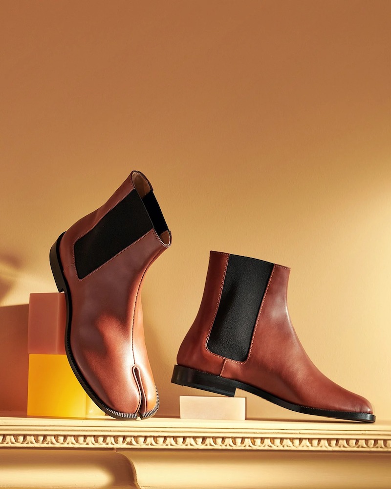 Maison Margiela Tabi Split-Toe Leather Chelsea Boots