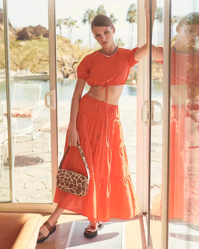 STAUD Prato Cropped Top