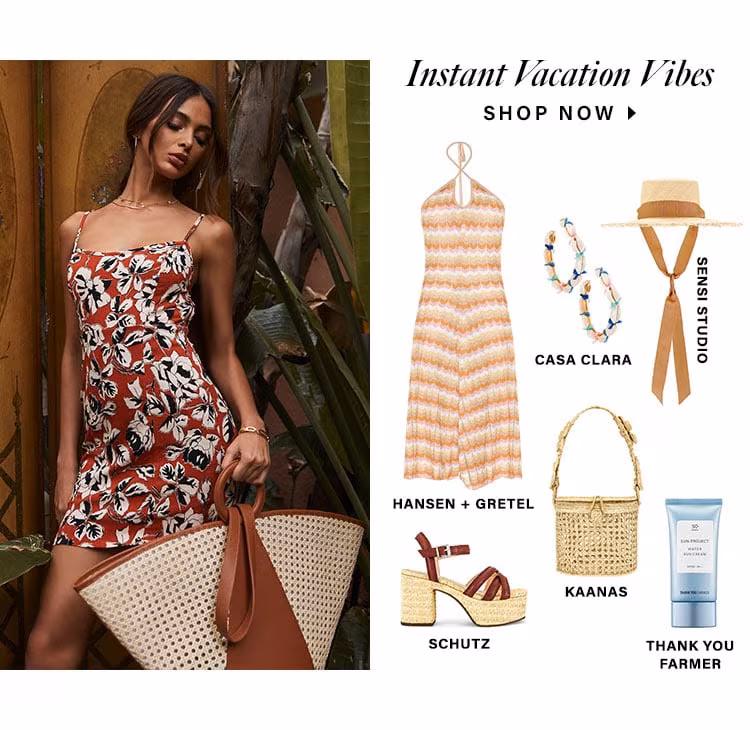 Instant Vacation Vibes. Shop Now