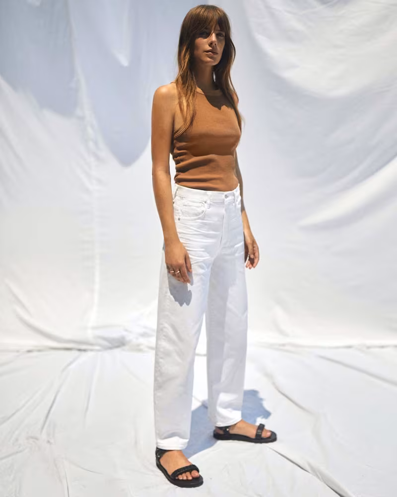 Citizens of Humanity Elsa Cropped Mid-Rise Straight Jeans