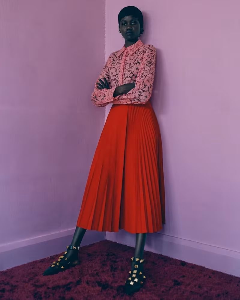 Valentino Floral-Lace shirt
