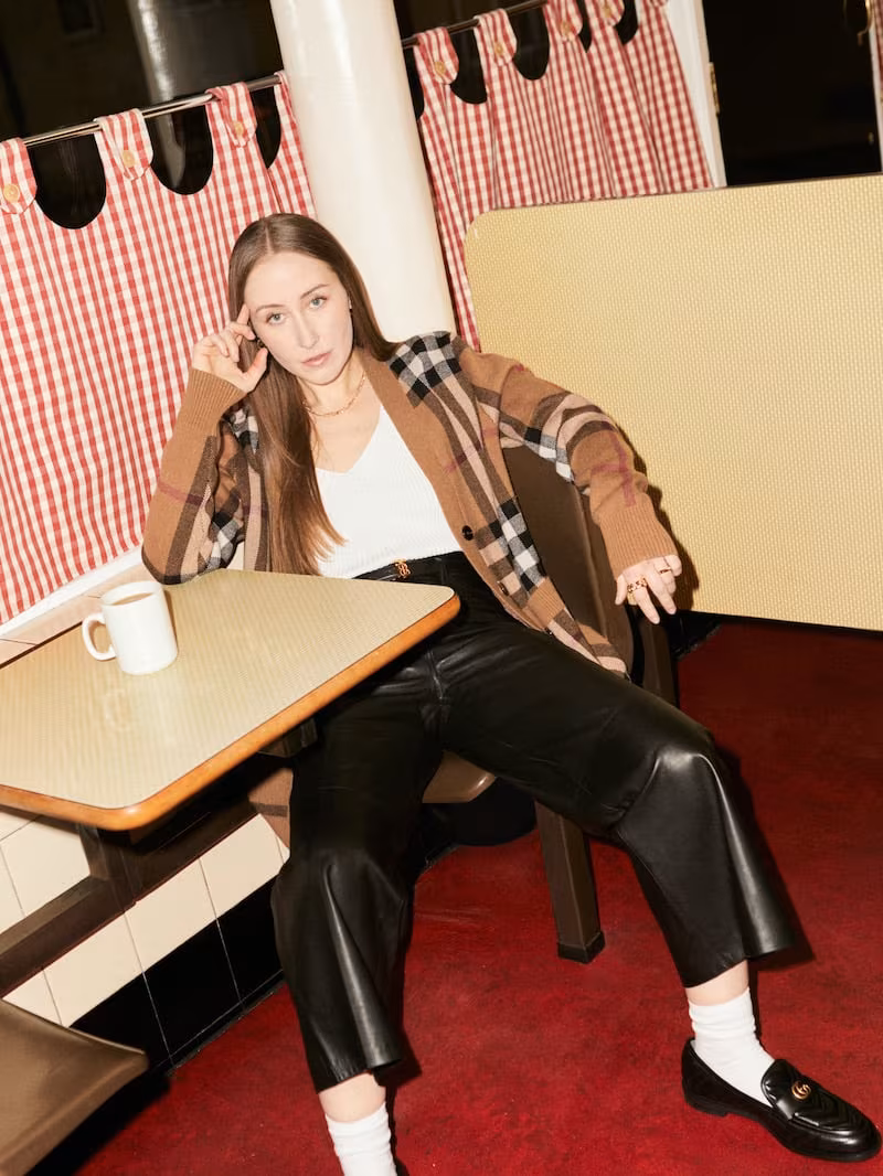 BURBERRY Checked Wool And Cashmere-blend Cardigan