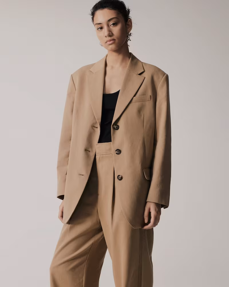 Everlane '80s Blazer in Ash Brown
