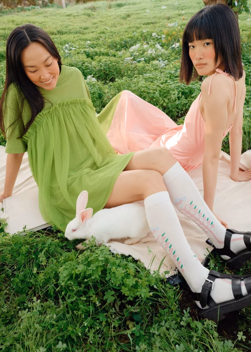 & Other Stories x MINJUKIM Floral Jacquard Socks