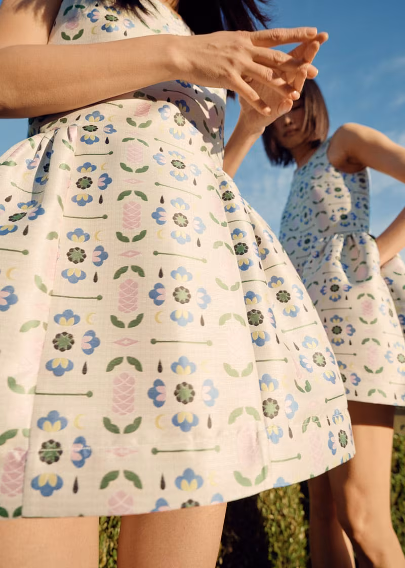 & Other Stories x MINJUKIM Voluminous Jacquard Mini Dress