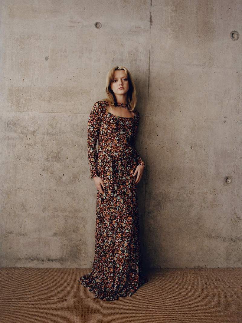 Victoria Beckham Cutout Floral-Print Jersey Gown