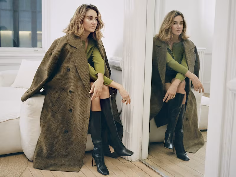 KHAITE Fallon Herringbone Chenille Coat