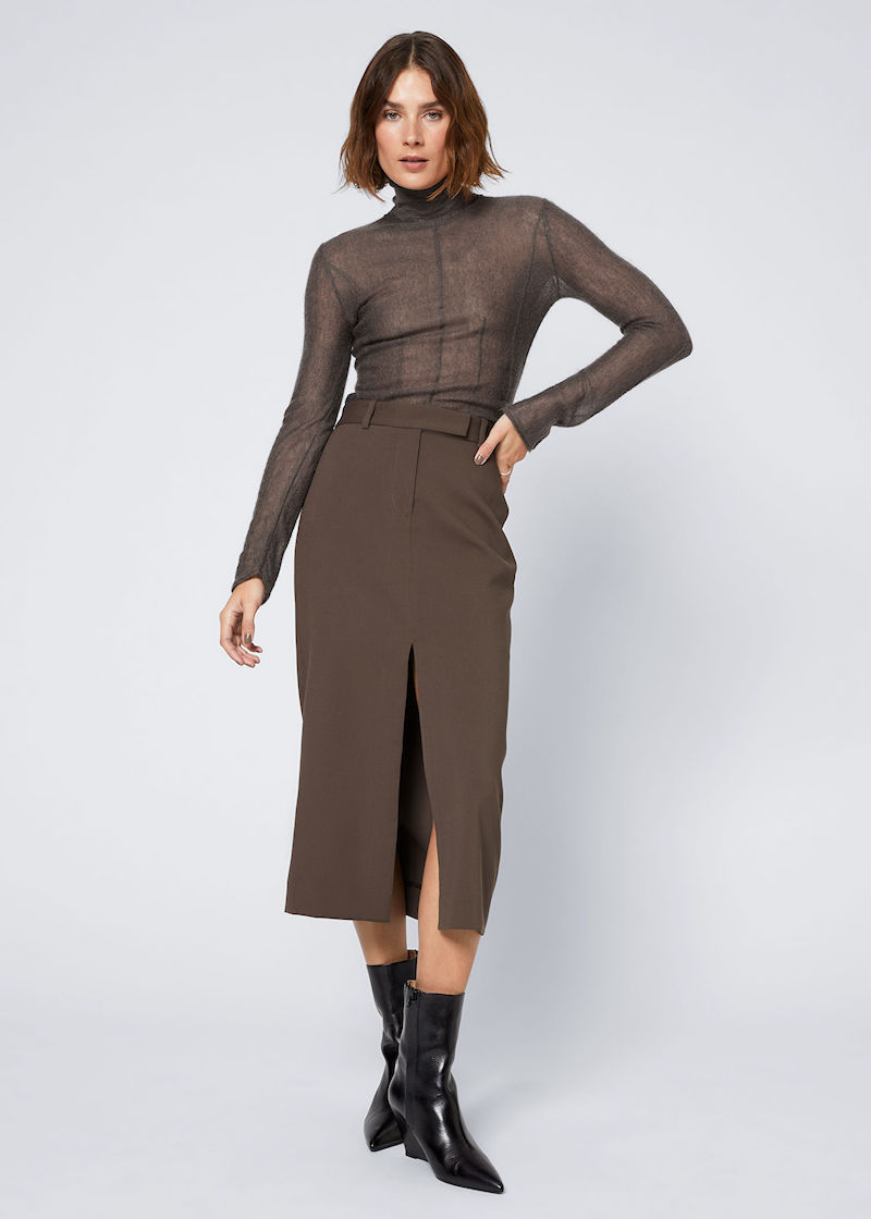 & Other Stories Straight Fitted Midi Skirt