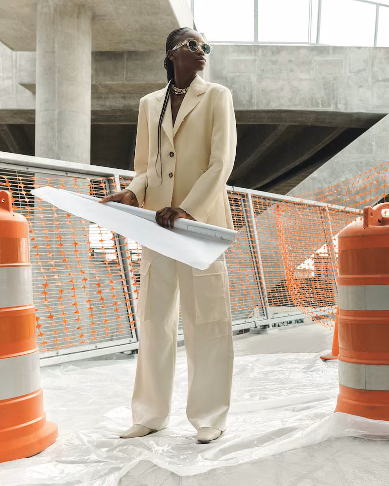 FRAME Oversized Raw Edge Blazer