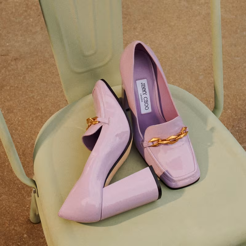 Jimmy Choo Diamond Tilda Chain Loafer Pumps