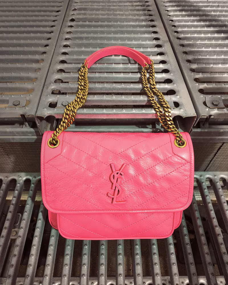 Saint Laurent Niki Medium YSL Fluorescent Shoulder Bag