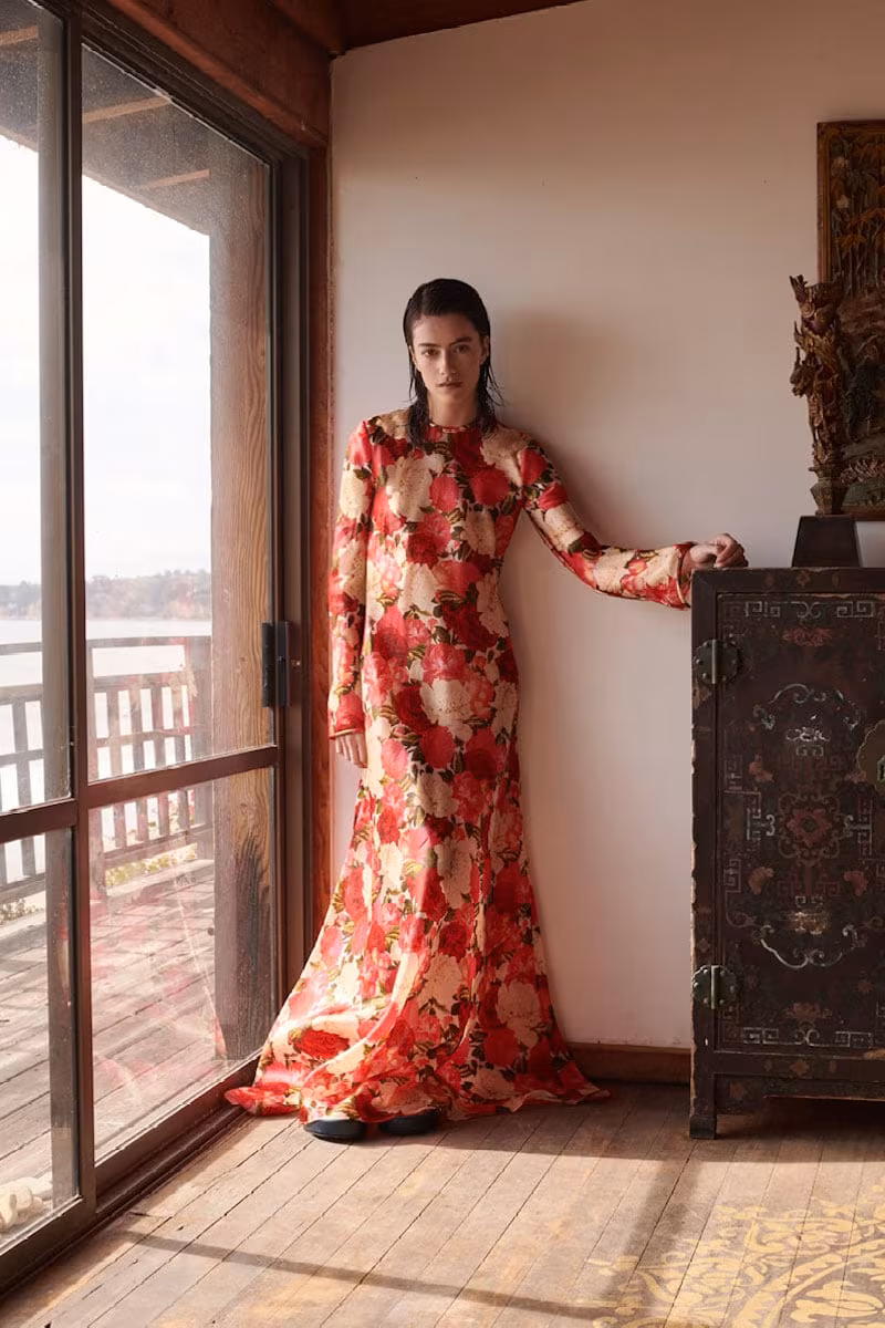 Zimmermann Wonderland Floral Long Sleeve Maxi Dress